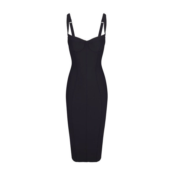 SOLD‼️Skims x Dolce & Gabbana Collab: Onyx Body Dress; Black Bustier Midi Dress - Picture 9 of 11